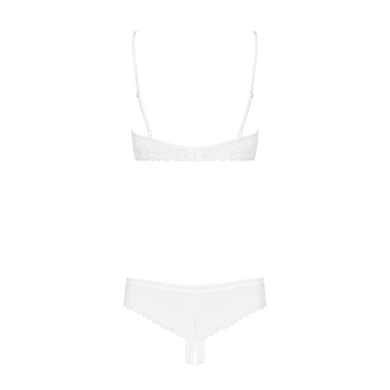 Alabastra crotchless and cupless 2 pcs Set - White