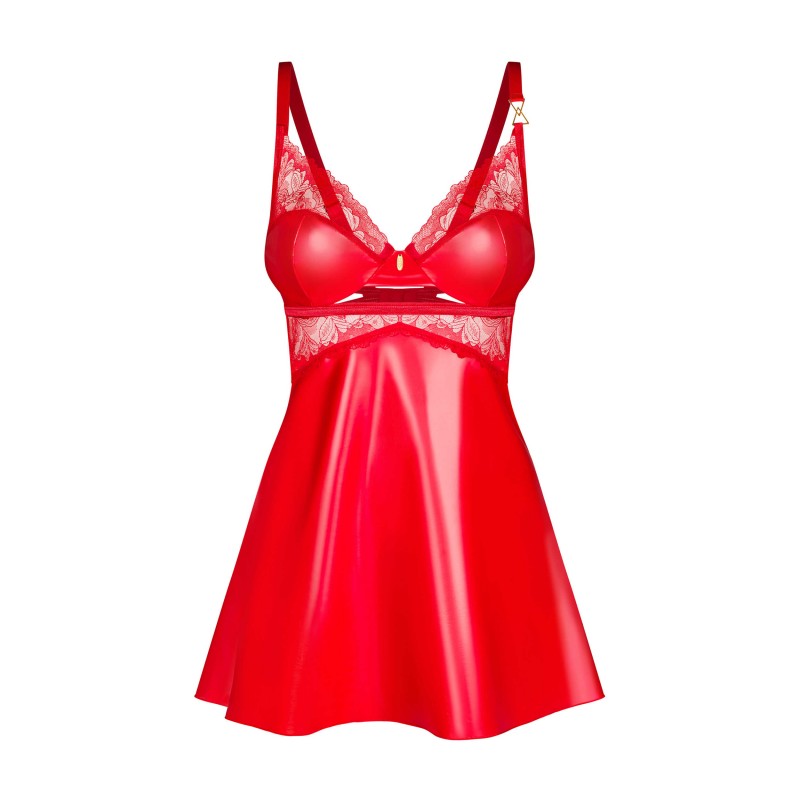 Aliosa chemise and thong - Red