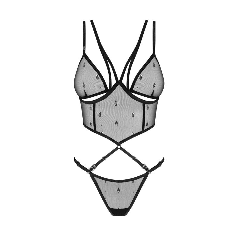 Anniverse sepcial top and thong - Black