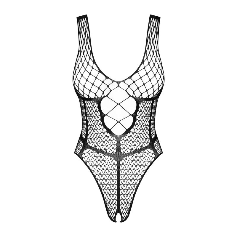 B117 Crotchless Teddy - Black