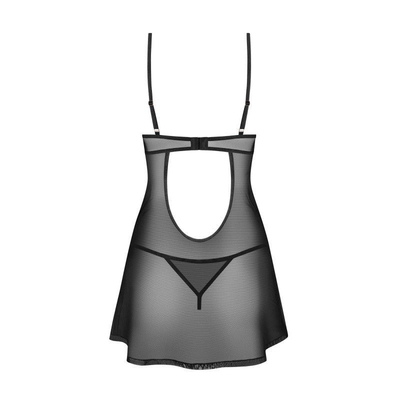 Euridia chemise and thong - Black