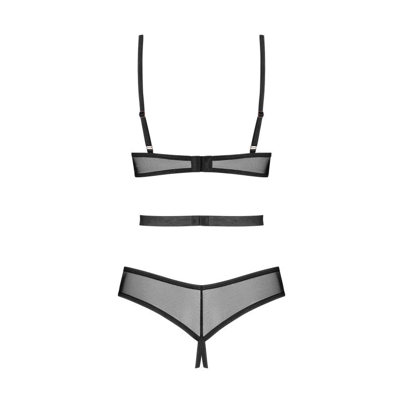 Euridia crotchless teddy - Black