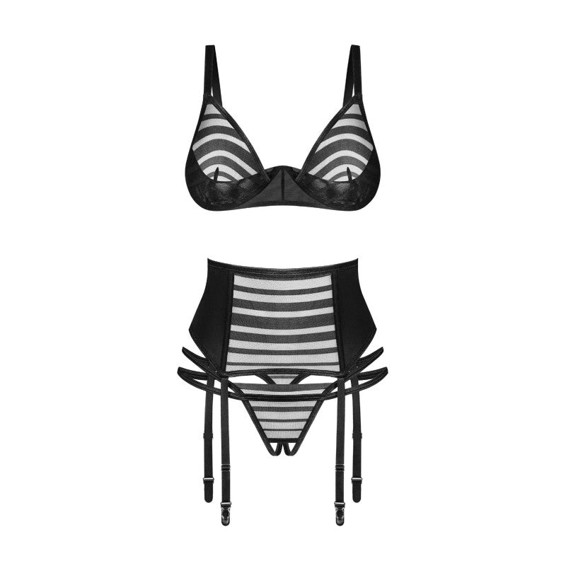 Lune Bellis 3 pieces open set set - Black