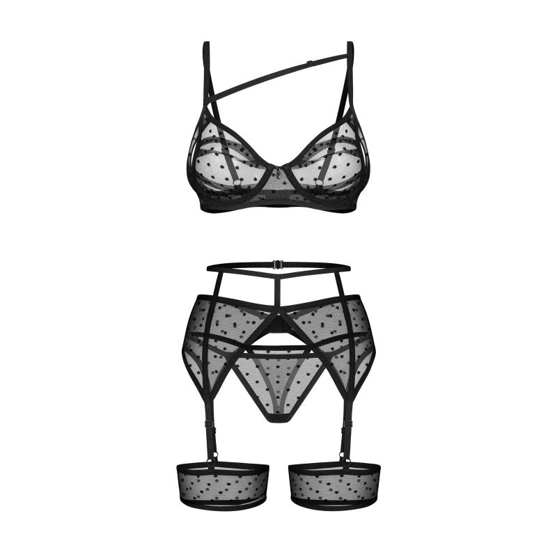 Nuites 3-pcs lingerie set Black