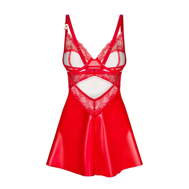 Aliosa chemise and thong - Red