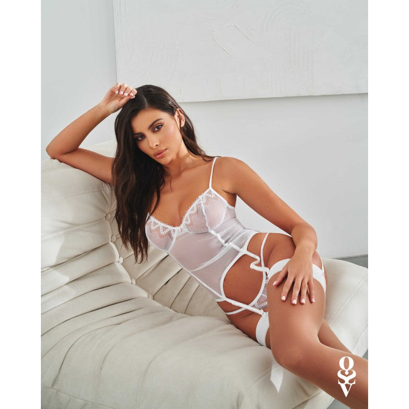 Alissium corset and thong - White