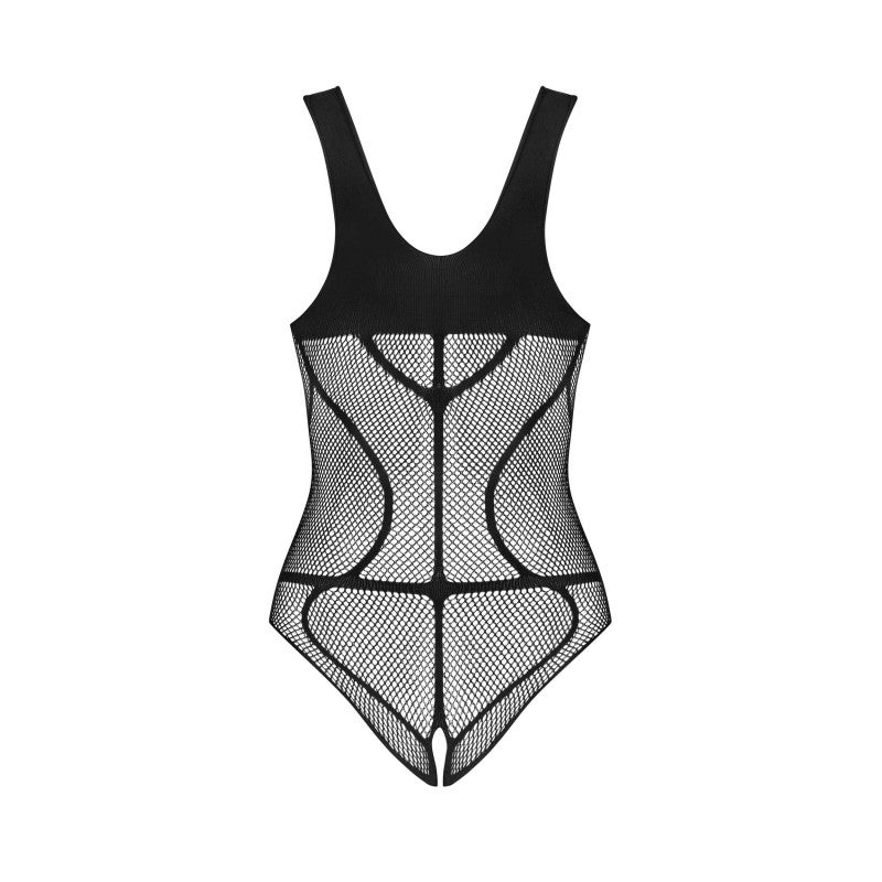 B336 crotchless teddy - Black