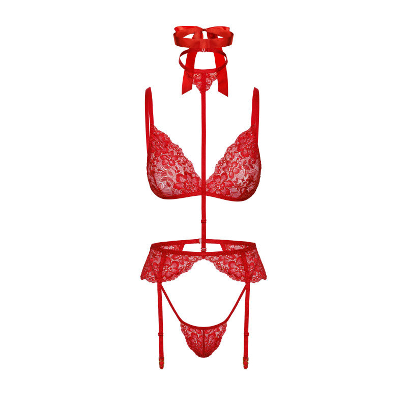 Bondage 243 5 pieces lingerie set - Red