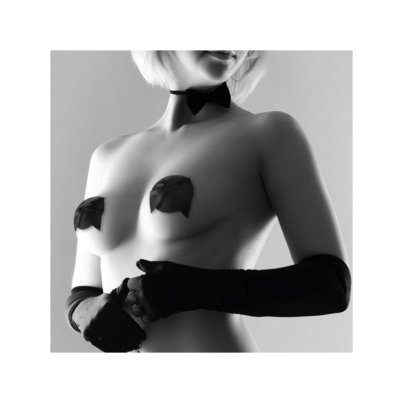 Burlesque Nipples satin bow - Black