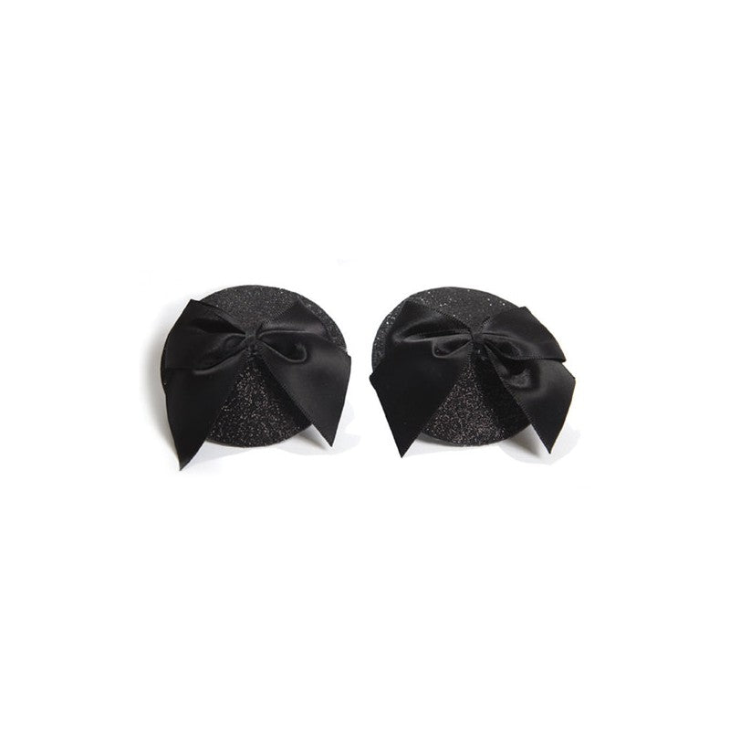 Burlesque Nipples satin bow - Black