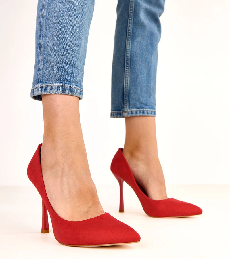 Red eco-suede Alexa needles