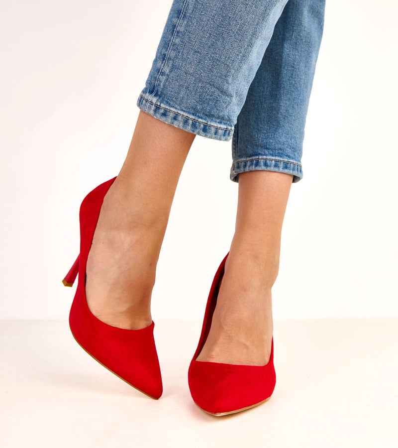 Red eco-suede Alexa needles