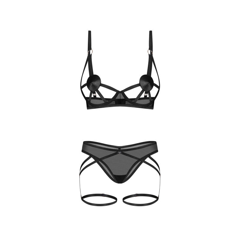Euridia 2 pieces lingerie set - Black
