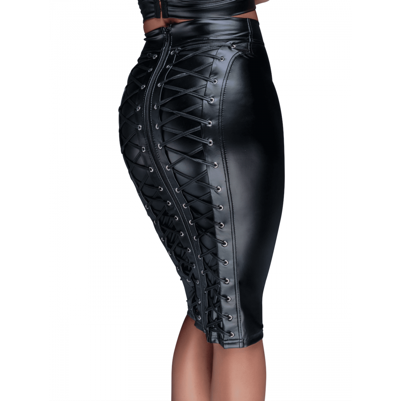 F152 Powerwetlook pencil skirt