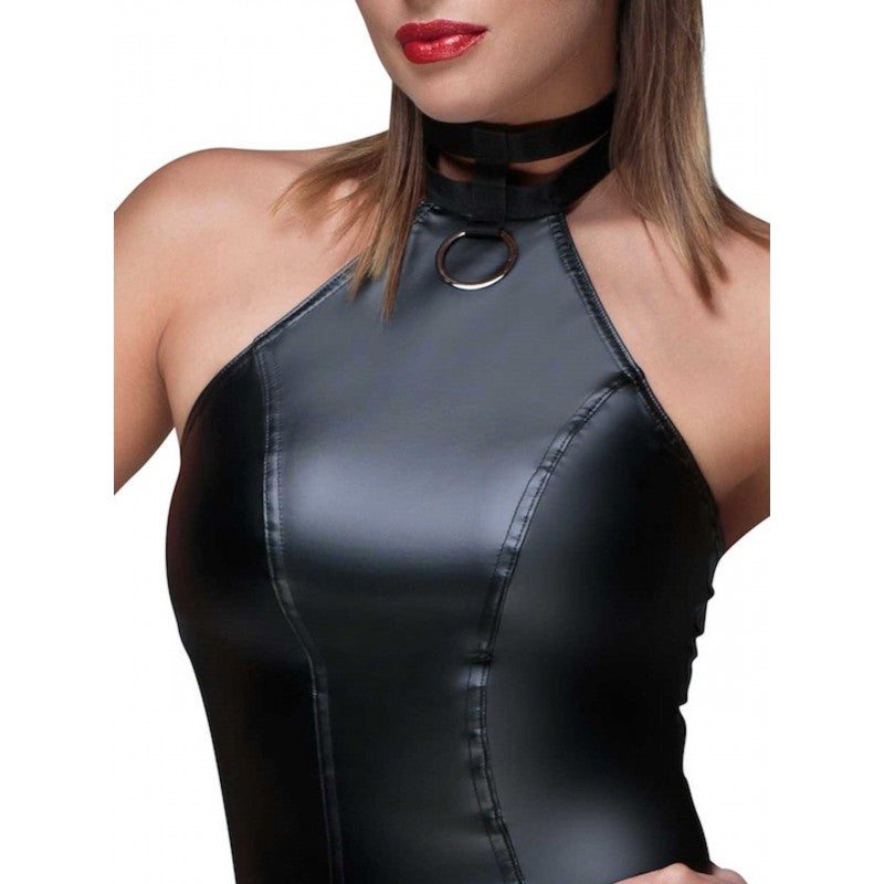 F160 Powerwetlook pencil dress