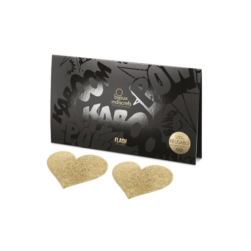 Flash - Heart Nipples - Gold