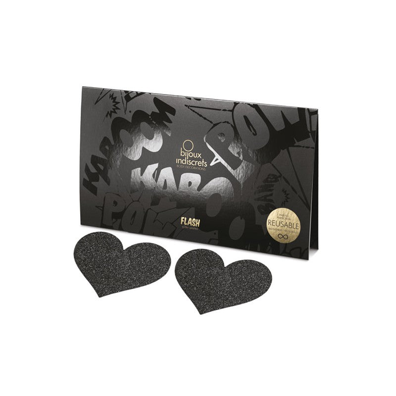 Flash - Heart Nipples - Black