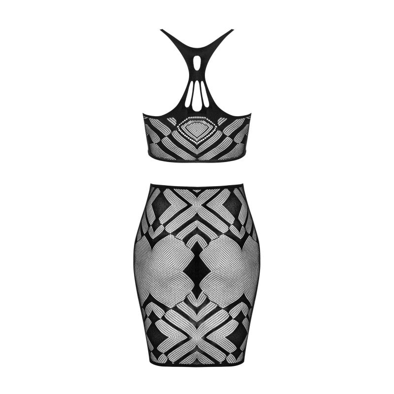 K101 Top and skirt - Black