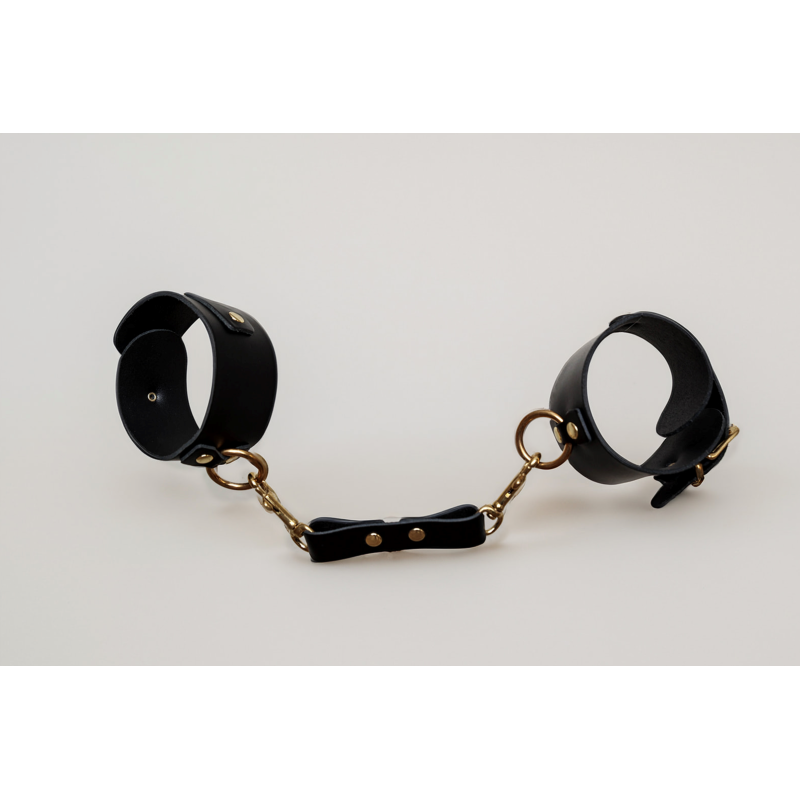 Leather Ankles Collection Rings BLACK & GOLD