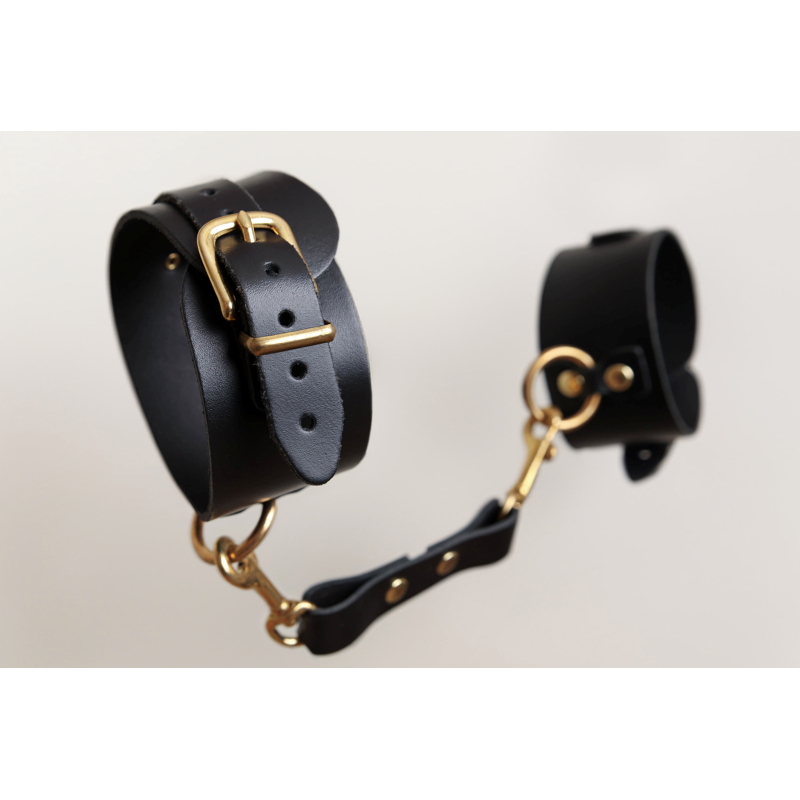Leather Handcuffs Rings Collection BLACK & GOLD