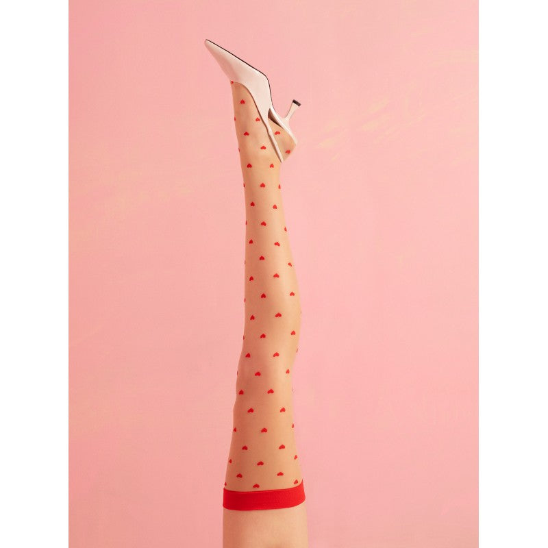 Love booster tight 15 DEN - Red and poudre