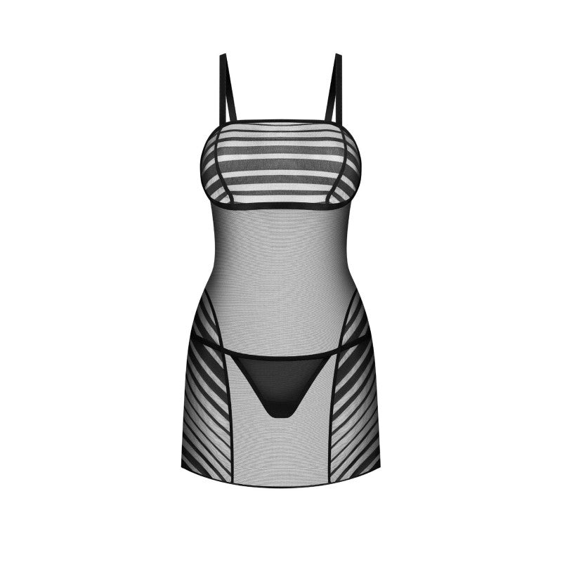 Lune Bellis chemise and thong - Black