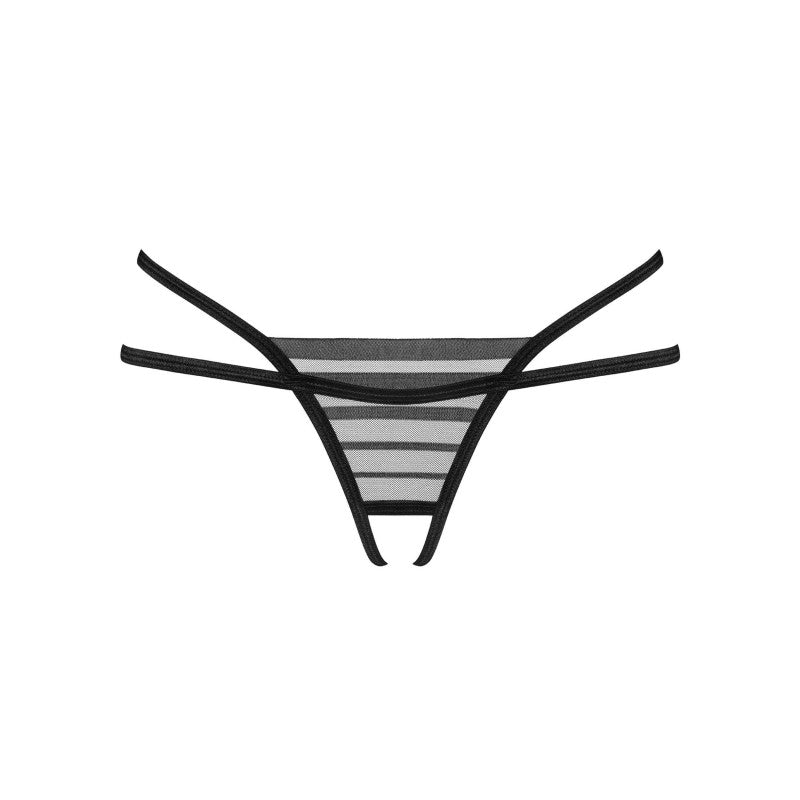 Lune Bellis crotchless thong - Black