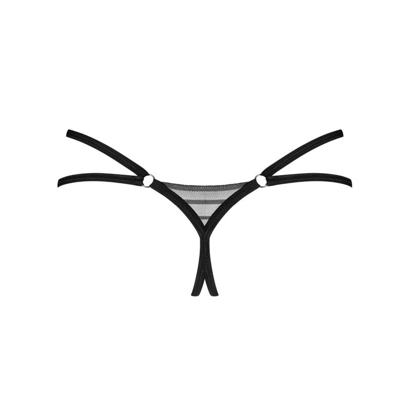 Lune Bellis crotchless thong - Black