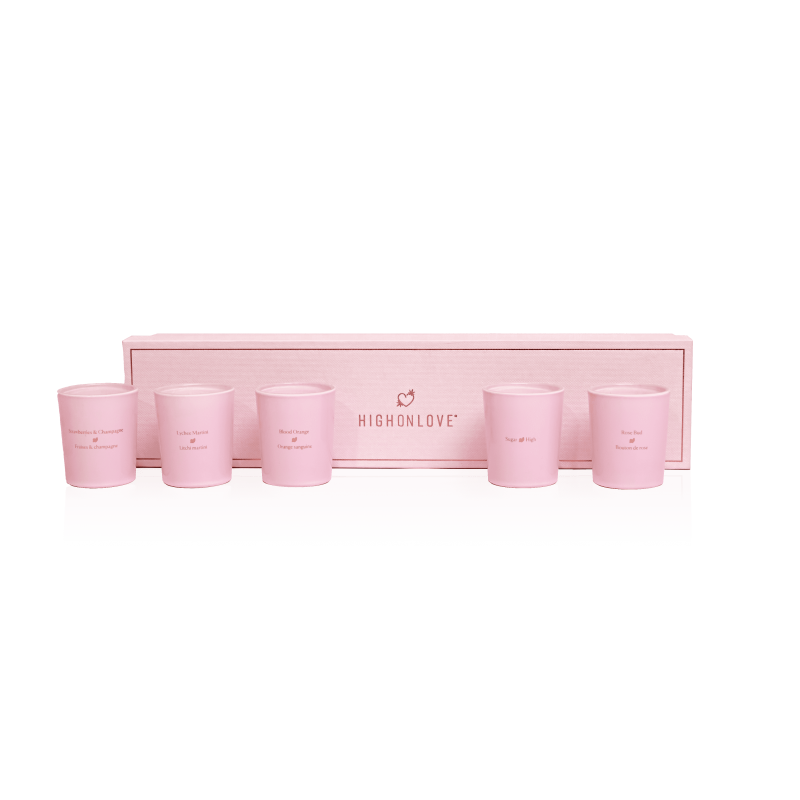 Mini massage candles set with hempseed oil