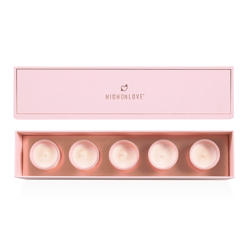 Mini massage candles set with hempseed oil