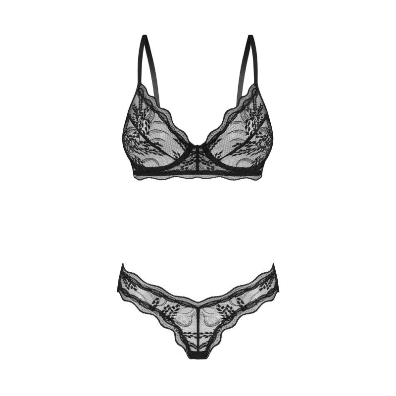 Perisia 2 pieces lingerie set - Black