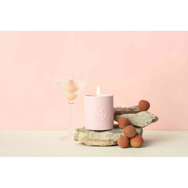 Pink massage candle 220 ml - Litchi martini