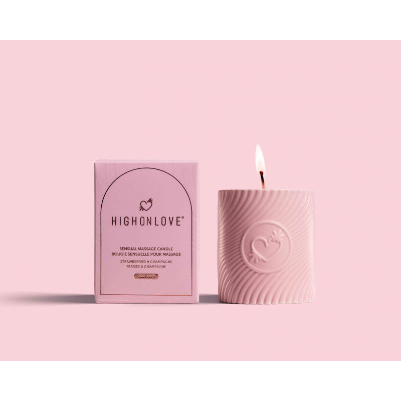Pink massage candle 220 ml - Litchi martini