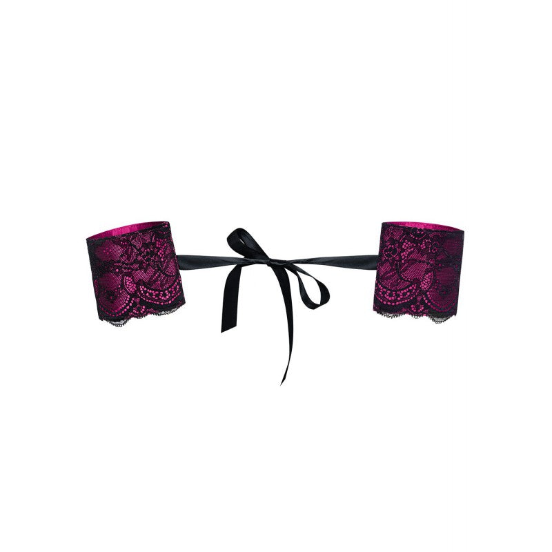 Roseberry Handcuffs - Black & Fuchsia