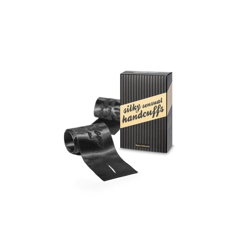 Silky sensual handcuffs - Black