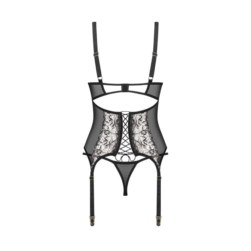 Vila Blanes corset and thong - Black