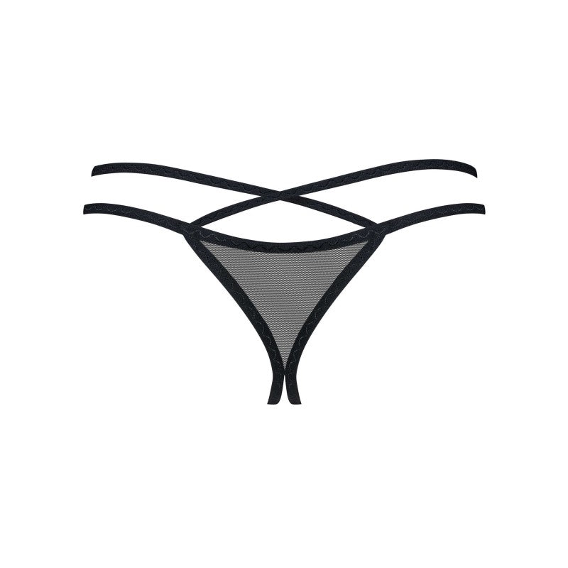 Vila Blanes crotchless thong - Black