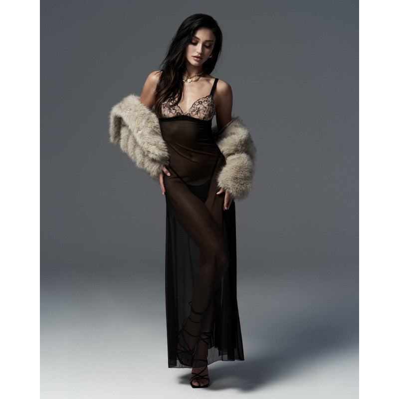 Vila Blanes longue chemise - Black